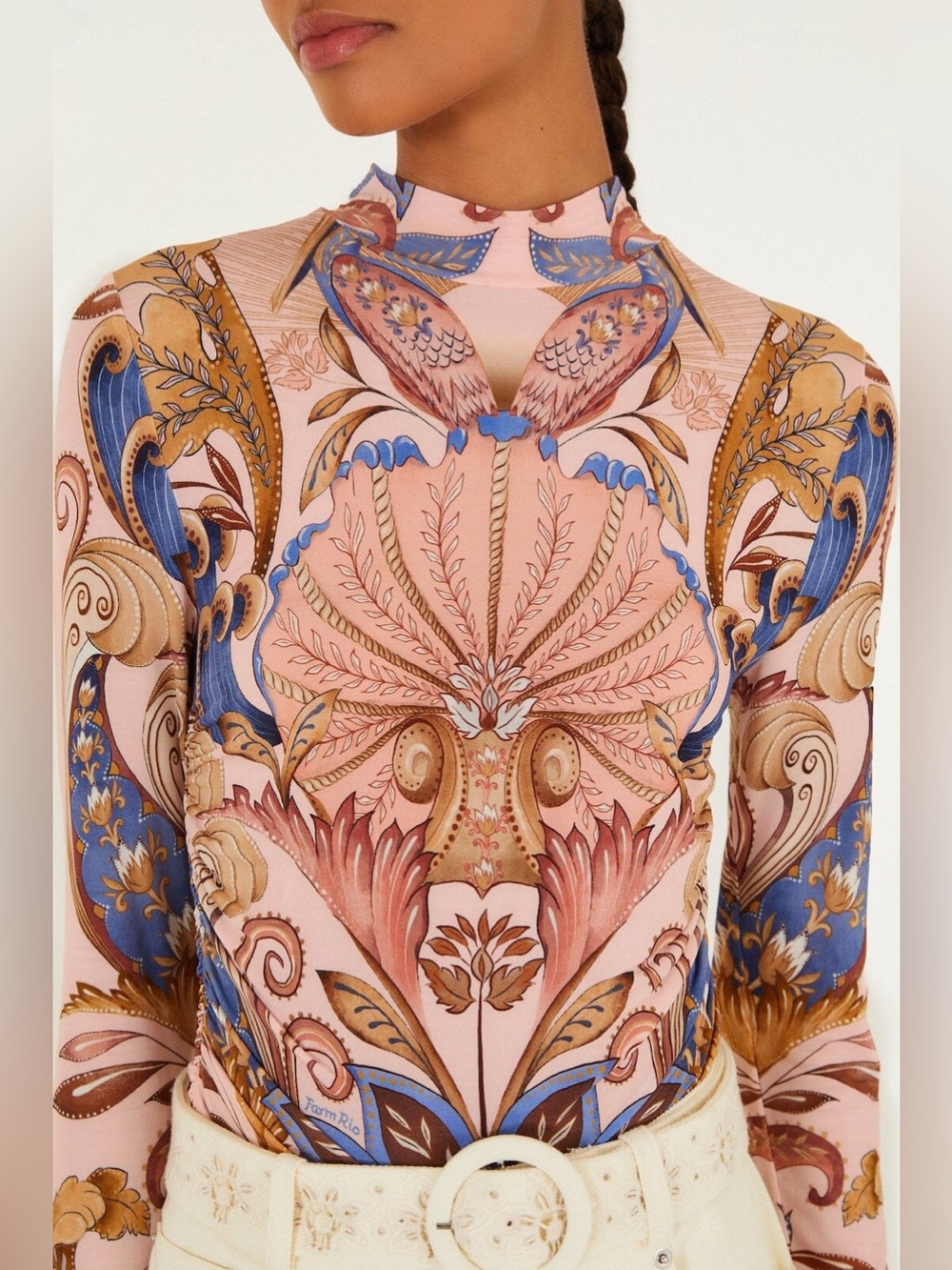 Farm Rio: SEA GARDEN SCARF SOFT PINK
JERSEY BLOUSE